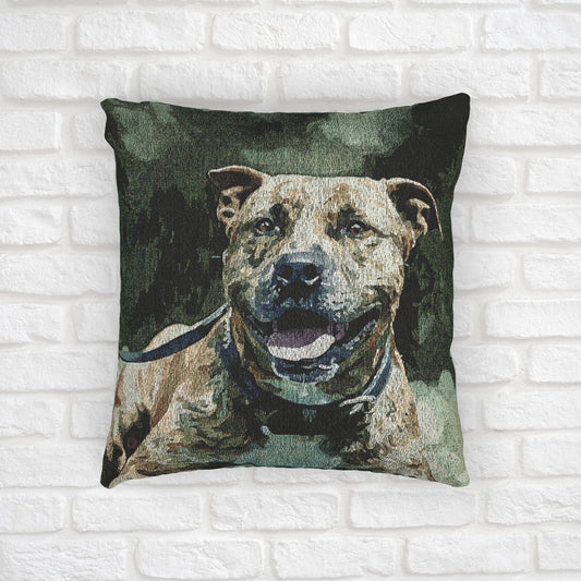 Staffordshire Bull Terrier Decorative Pillow – Staffy Dog Lover Home Décor