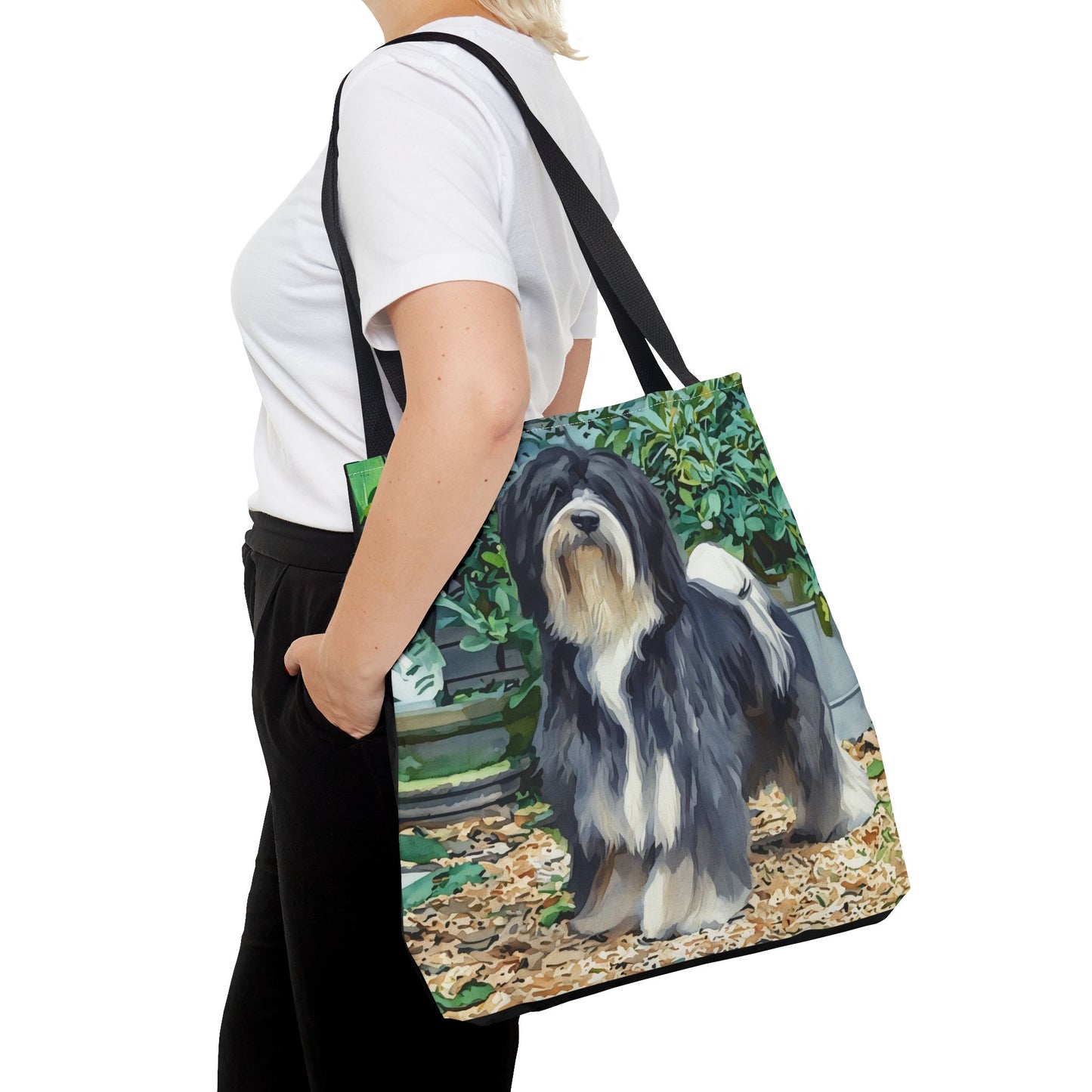 Tibetan Terrier Tote Bag – Watercolor Dog Lover Gift