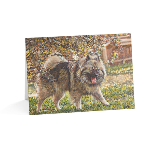Keeshond Greeting Cards | 5x7 Dog Lover Stationery | Sets of 10, 30, 50