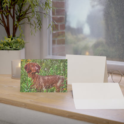 Vizsla Greeting Cards – Elegant Dog Lover Stationery – Artistic Breed Portrait