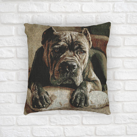 Cane Corso Woven Decorative Pillow – Dog Lover Home Décor Gift