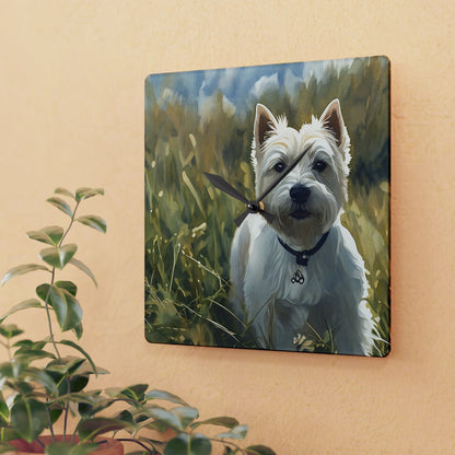 West Highland White Terrier Wall Clock – Cute Dog Lover Gift – Classic Westie Design