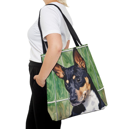 Rat Terrier Tote Bag – Energetic Dog Lover Gift – Watercolor Rat Terrier Art