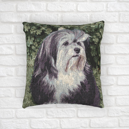 Löwchen Woven Pillow | 17x18 “Little Lion Dog” Decorative Home Accent