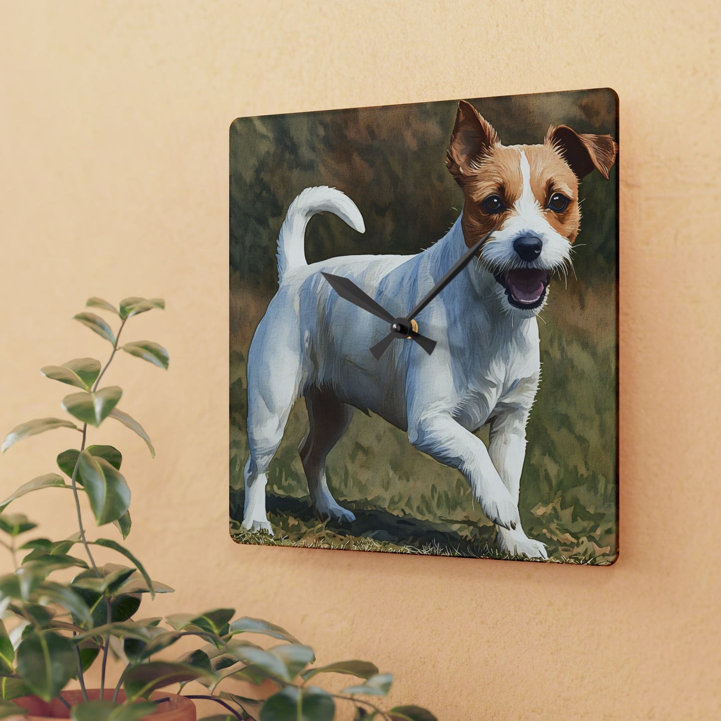 Jack Russell Terrier Acrylic Wall Clock – Energetic & Loyal Dog Lover Home Décor