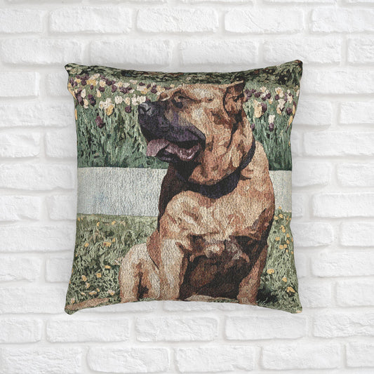 Presa Canario Decorative Pillow – Strong Dog Lover Home Décor – Watercolor Presa Canario Art
