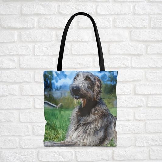 Scottish Deerhound Tote Bag – Noble Dog Lover Gift – Watercolor Scottish Deerhound Art