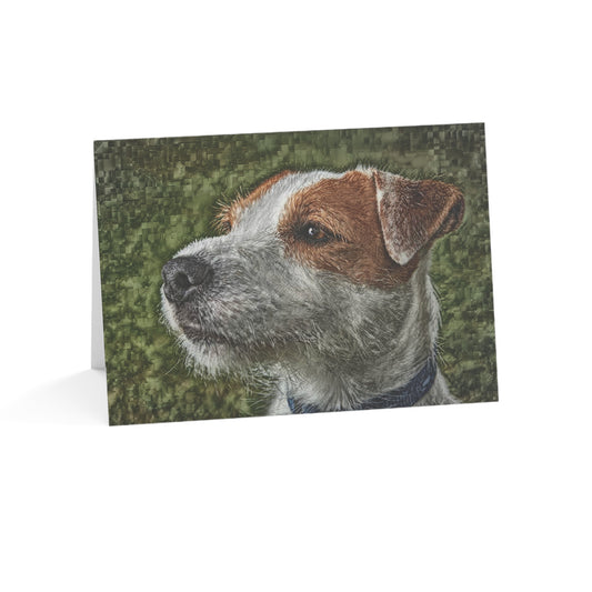 Parson Russell Terrier Greeting Cards – Energetic Dog Lover Gift – Watercolor Parson Russell Art (Set of 10, 30, or 50)