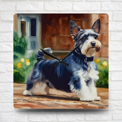 Biewer Terrier Wall Clock | Dog Lover Gift | Watercolor Biewer Terrier Art | 10.75" Acrylic Clock