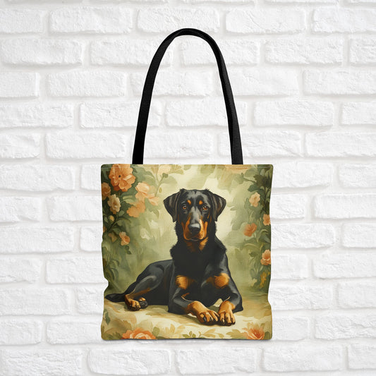 Beauceron Tote Bag | Dog Lover Gift | Stylish Reusable Bag with Watercolor Beauceron Art