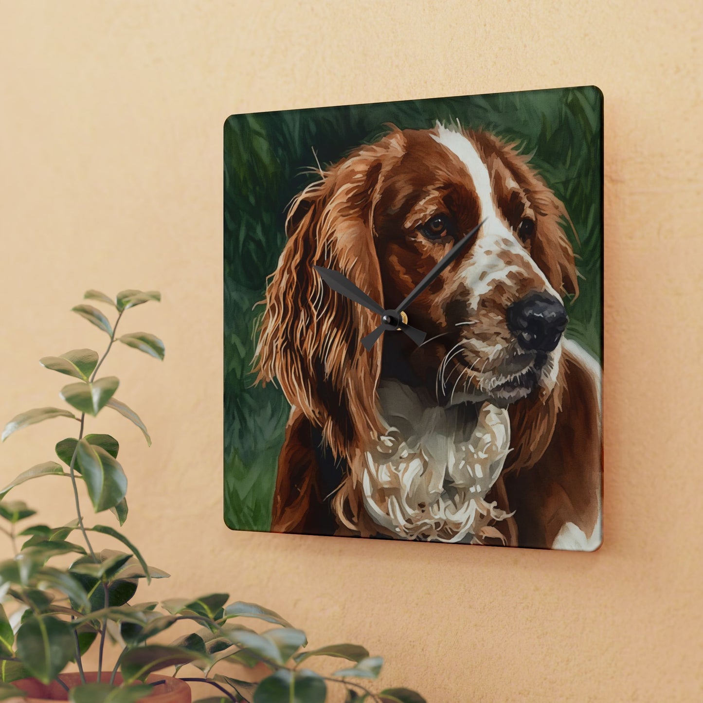Welsh Springer Spaniel Wall Clock – Dog Lover Gift – Classic Spaniel Design
