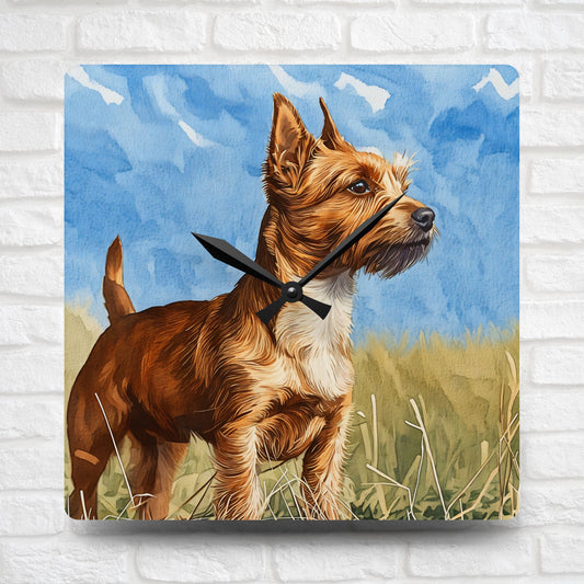Australian Terrier Wall Clock | Cheerful Dog Lover Gift | Decorative Acrylic Clock