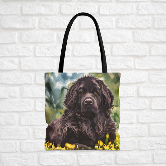 Newfoundland Tote Bag – Gentle Giant Gift – Watercolor Newfoundland Art