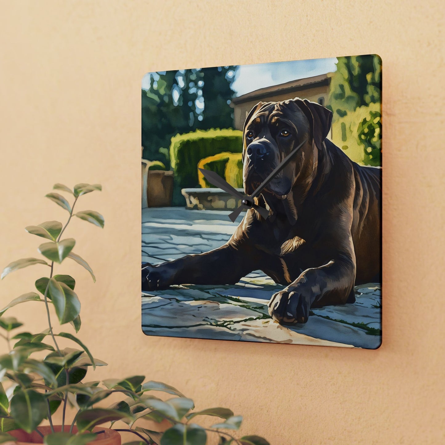 Cane Corso Wall Clock | Dog Lover Gift | Decorative Acrylic Clock with Elegant Cane Corso Art