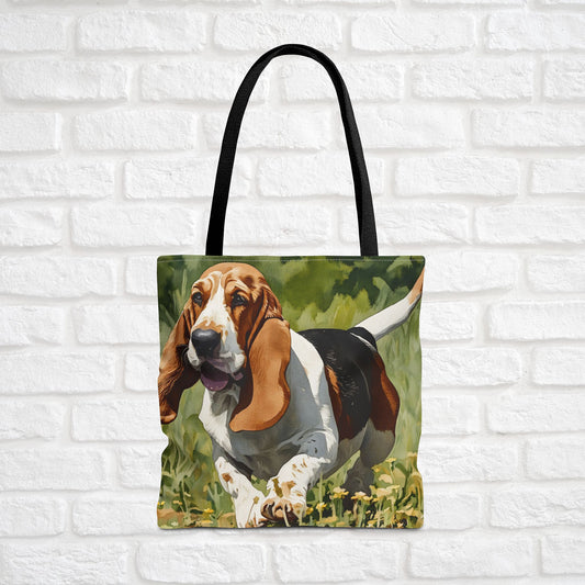 Basset Hound Tote Bag | Dog Lover Gift | Stylish Reusable Bag with Watercolor Basset Hound Art