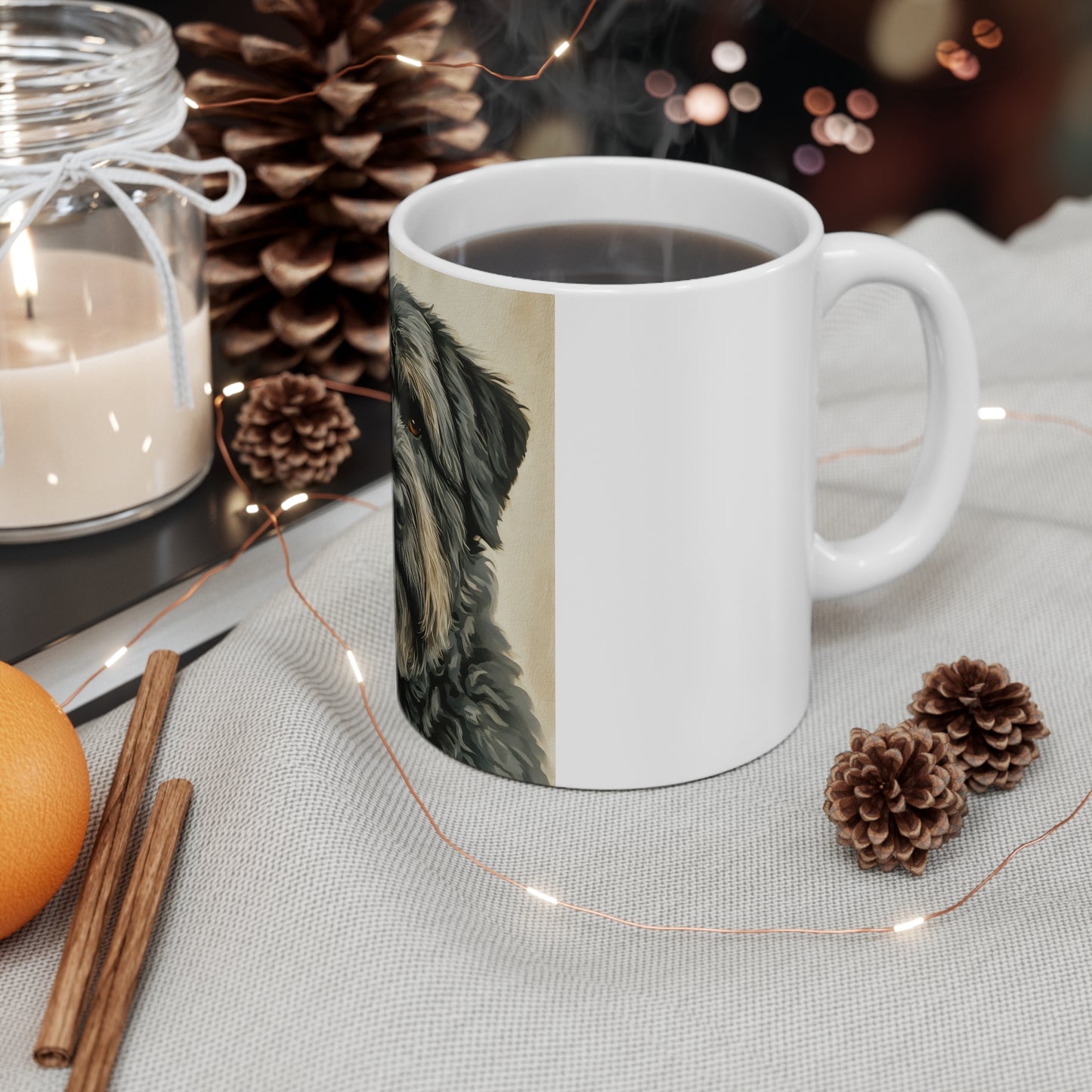 Bouvier des Flandres Coffee Mug | Dog Lover Gift | Durable Ceramic Mug with Elegant Bouvier Art