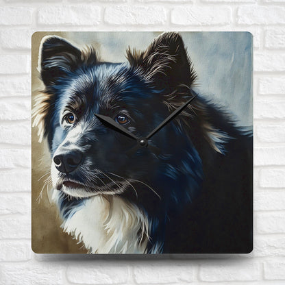 Karelian Bear Dog Acrylic Wall Clock – Brave & Loyal Dog Lover Home Décor