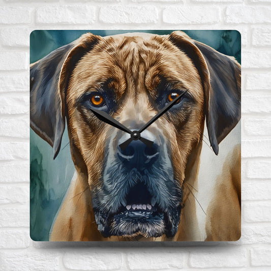 Boerboel Wall Clock | Dog Lover Gift | Decorative Acrylic Clock with Elegant Boerboel Art