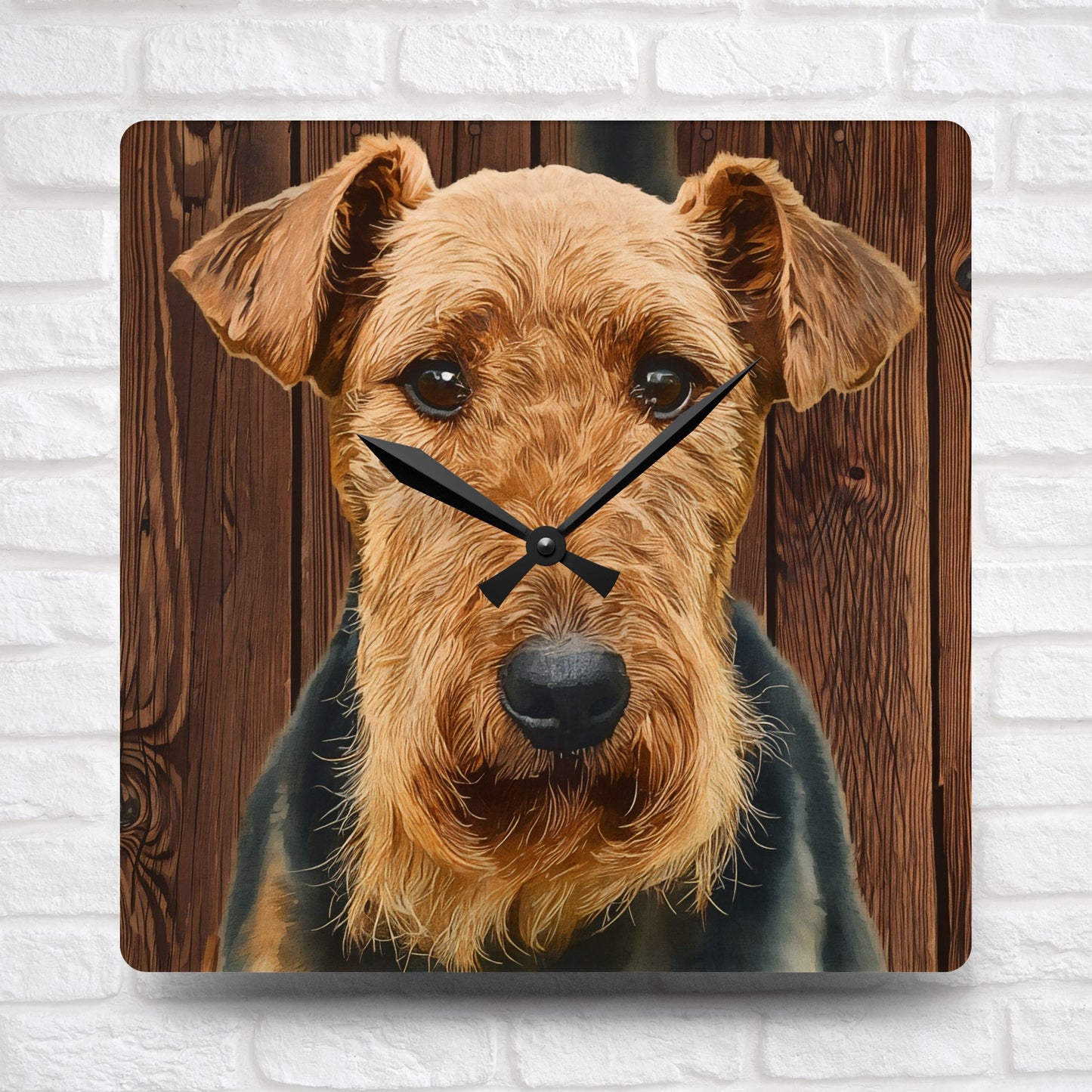Welsh Terrier Wall Clock – Bold Dog Lover Gift – Artistic Terrier Design