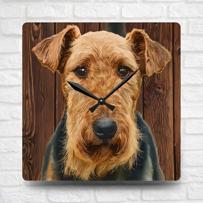 Welsh Terrier Wall Clock – Bold Dog Lover Gift – Artistic Terrier Design