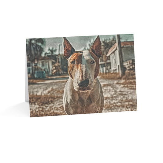 Bull Terrier Greeting Cards (Set of 10, 30, 50) | Dog Lover Stationery | Blank Inside