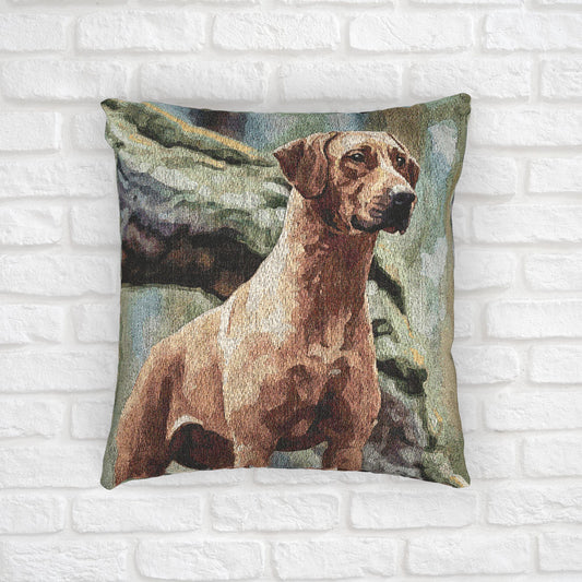 Rhodesian Ridgeback Decorative Pillow – Majestic Dog Lover Home Décor – Watercolor Ridgeback Art
