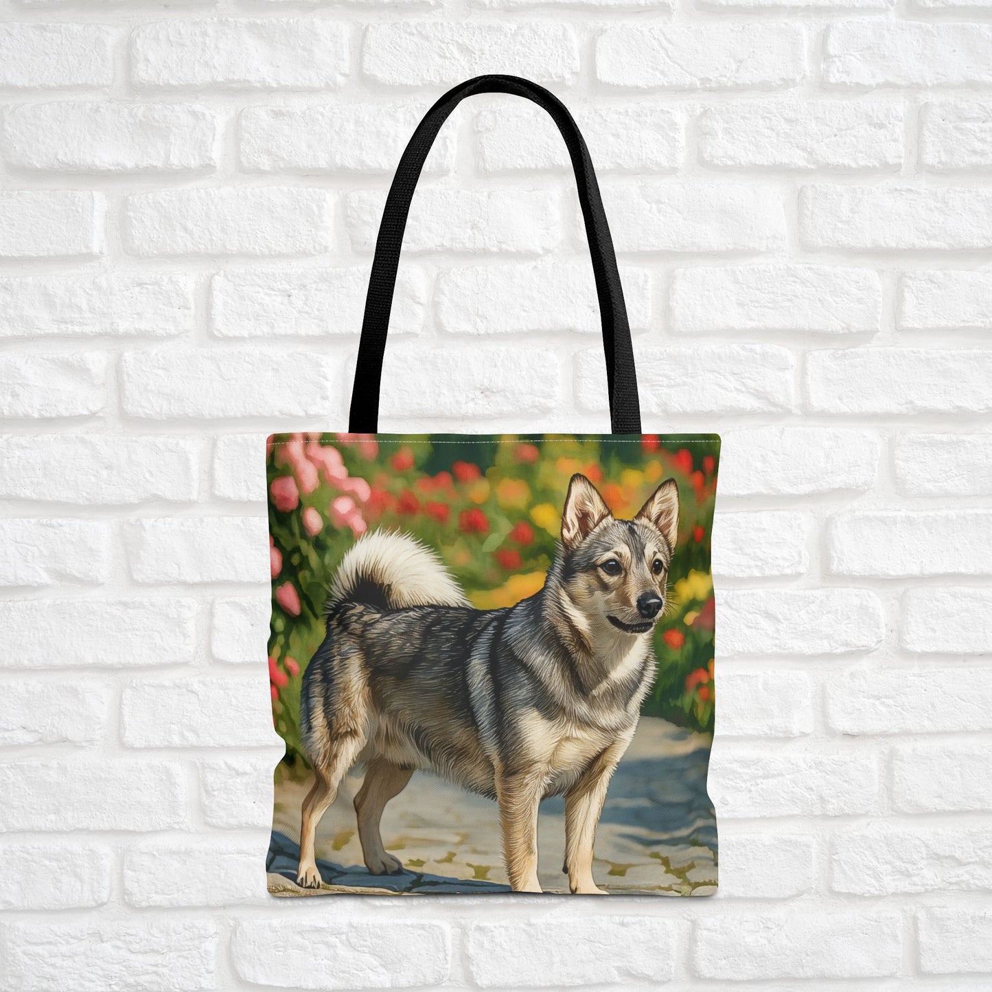 Swedish Vallhund Tote Bag – Watercolor Dog Lover Gift