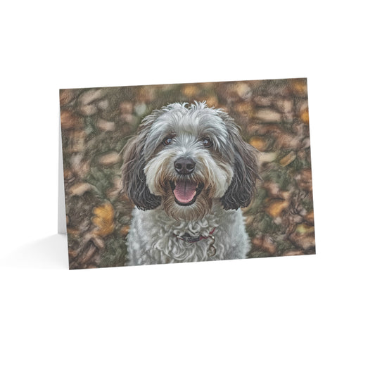 Old English Sheepdog Greeting Cards – Gentle Giant Dog Lover Gift – Watercolor Old English Sheepdog Art (Set of 10, 30, or 50)