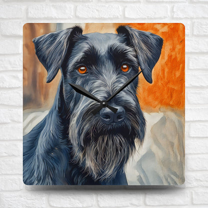 Standard Schnauzer Wall Clock – Watercolor Dog Lover Gift