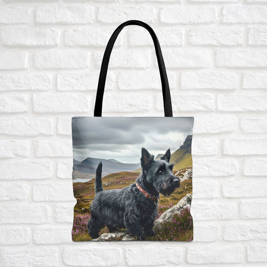 Scottish Terrier Tote Bag – Classic Dog Lover Gift – Watercolor Scottie Art