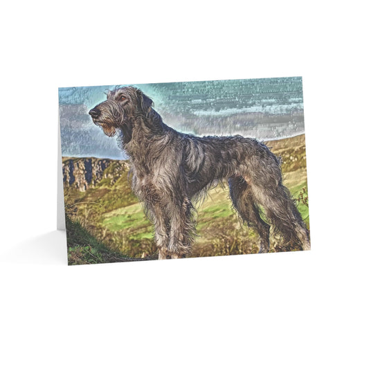 Scottish Deerhound Greeting Cards – Noble Dog Lover Stationery – Artistic Deerhound Design