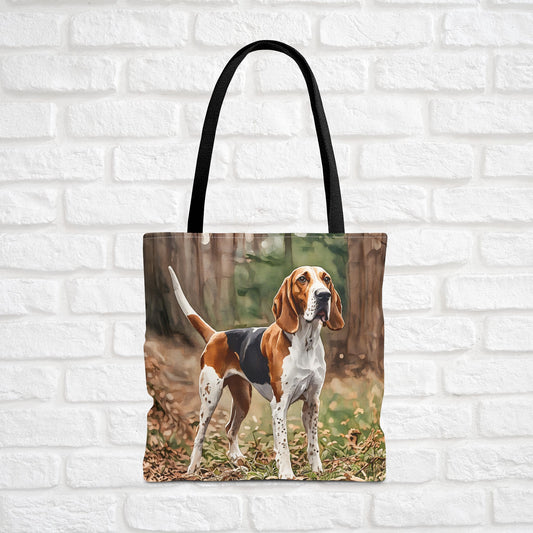American English Coonhound Tote Bag – Dog Lover Gift with Coonhound Watercolor Art