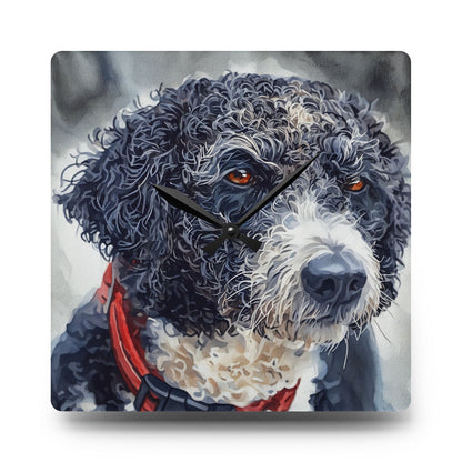Spanish Water Dog Wall Clock – Watercolor Dog Lover Gift