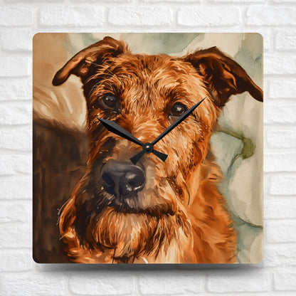 Irish Terrier Acrylic Wall Clock – Bold & Loyal Dog Lover Home Décor