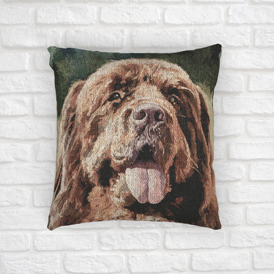 Newfoundland Decorative Pillow – Gentle Giant Home Accent – Woven 17"x18" Pillow