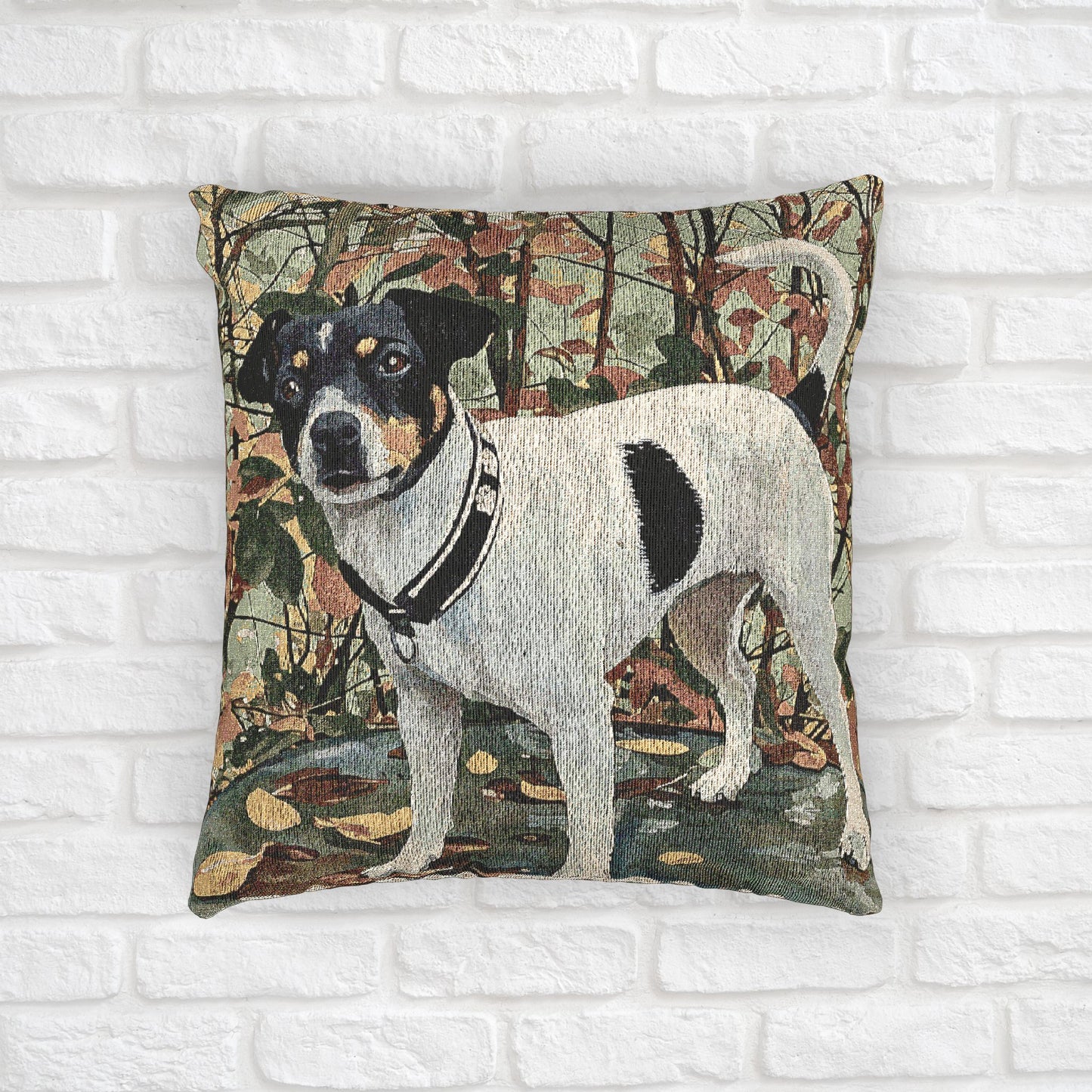 Danish Swedish Farmdog Woven Pillow | Rare Dog Breed Home Décor | Decorative Tapestry Cushion