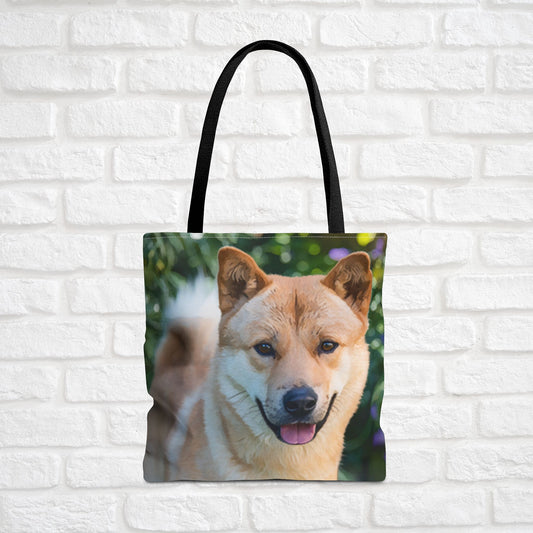 Korean Jindo Dog Tote Bag | Loyal Dog Lover Gift | Durable Reusable Bag