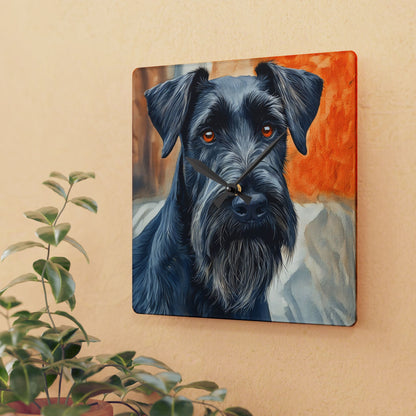 Standard Schnauzer Wall Clock – Watercolor Dog Lover Gift