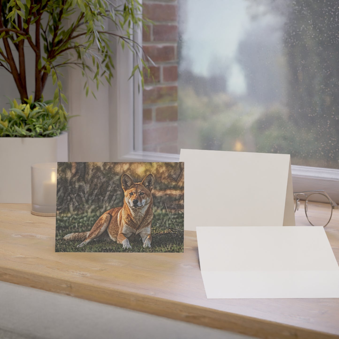 Canaan Dog Greeting Cards (Set of 10, 30, or 50) | Dog Lover Gift | Blank Inside with Elegant Canaan Dog Art