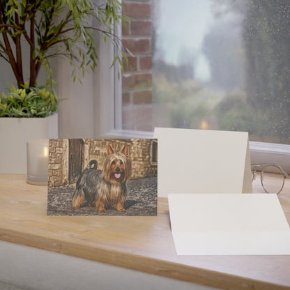 Silky Terrier Greeting Cards – Cute Dog Lover Stationery – Artistic Silky Terrier Design