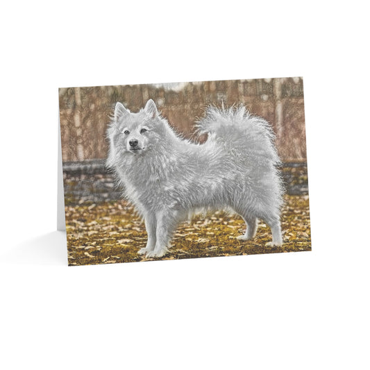 Japanese Spitz Greeting Card Set – Fluffy & Cheerful Dog Lover Cards (5"x7")
