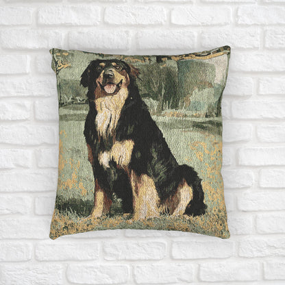 Hovawart Woven Pillow | 17″×18″ Rare Guardian Dog Home Décor
