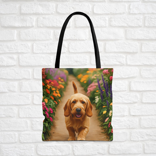 Basset Fauve de Bretagne Tote Bag | Dog Lover Gift | Stylish Reusable Bag with Watercolor Basset Fauve Art