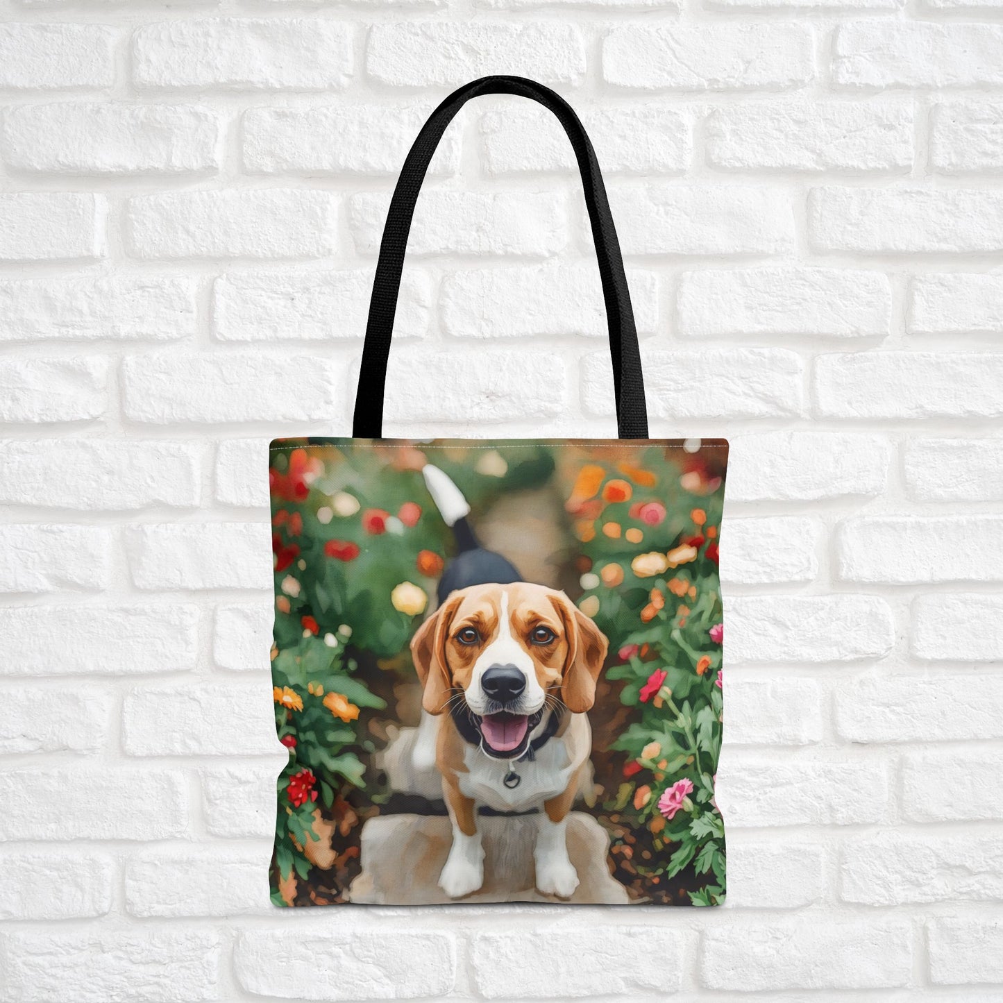 Beagle Tote Bag | Watercolor Dog Breed Shoulder Bag | Large Reusable Gift for Beagle Lovers
