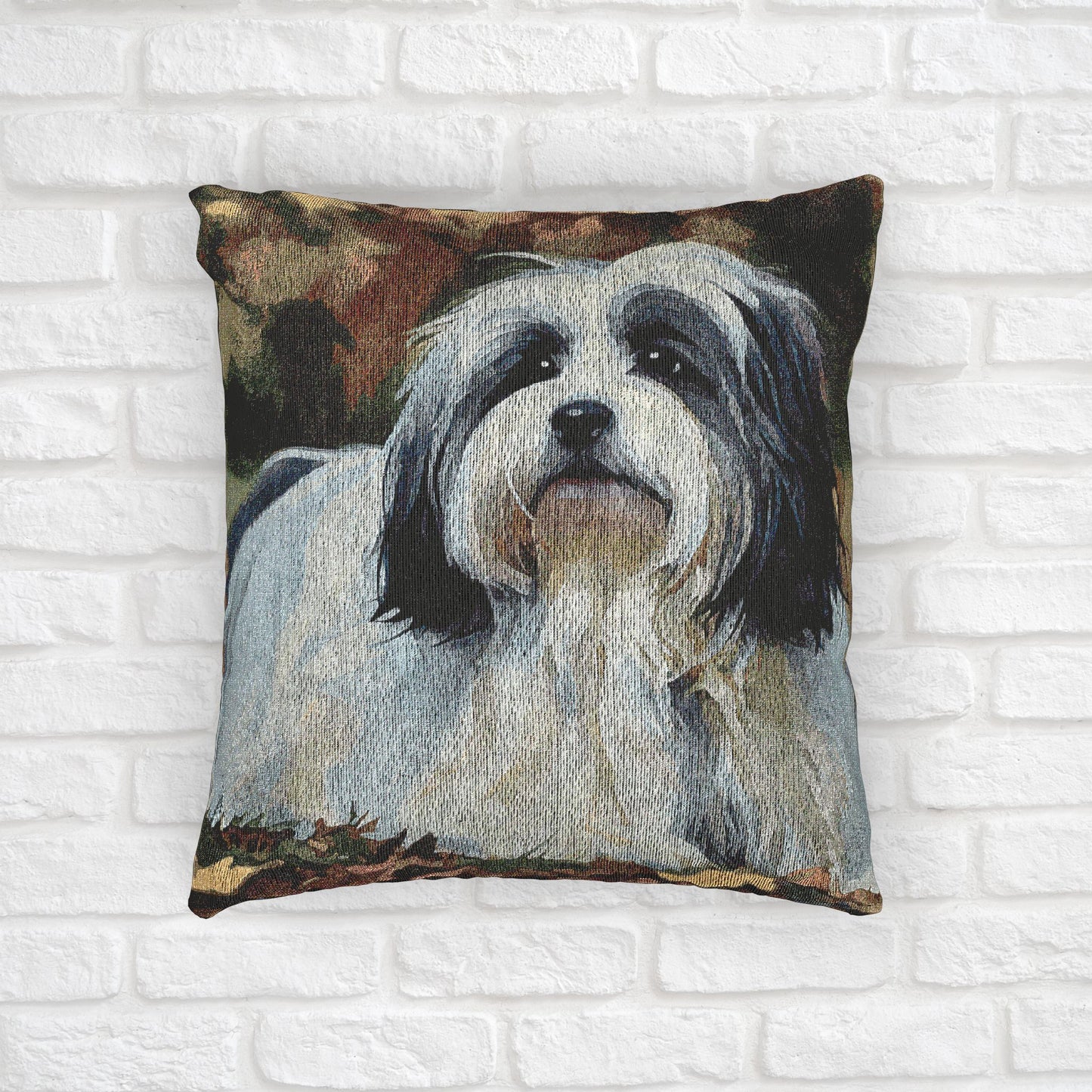 Havanese Woven Pillow | 17″×18″ Cute Dog Lover Home Décor