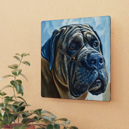 Neapolitan Mastiff Wall Clock – Majestic Dog Lover Décor – Watercolor Neapolitan Mastiff Art
