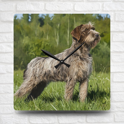 Wirehaired Pointing Griffon Wall Clock – Rugged Dog Lover Gift – Sporting Breed Design