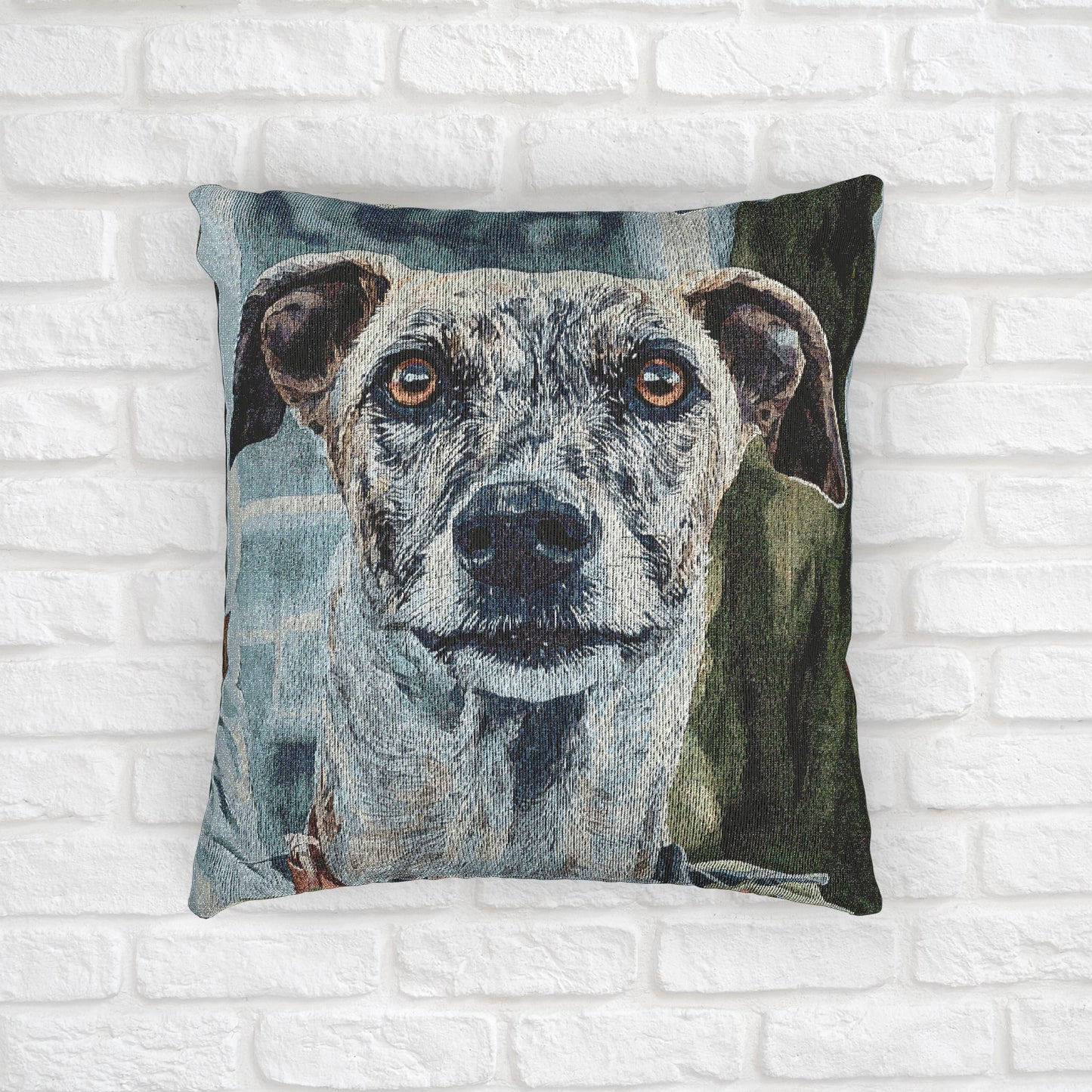 Greyhound Woven Pillow | 17″×18″ Elegant Dog Lover Home Décor