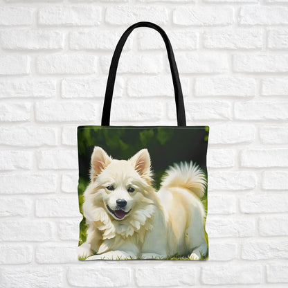 American Eskimo Dog Tote Bag – Dog Lover Gift with Eskie Watercolor Art