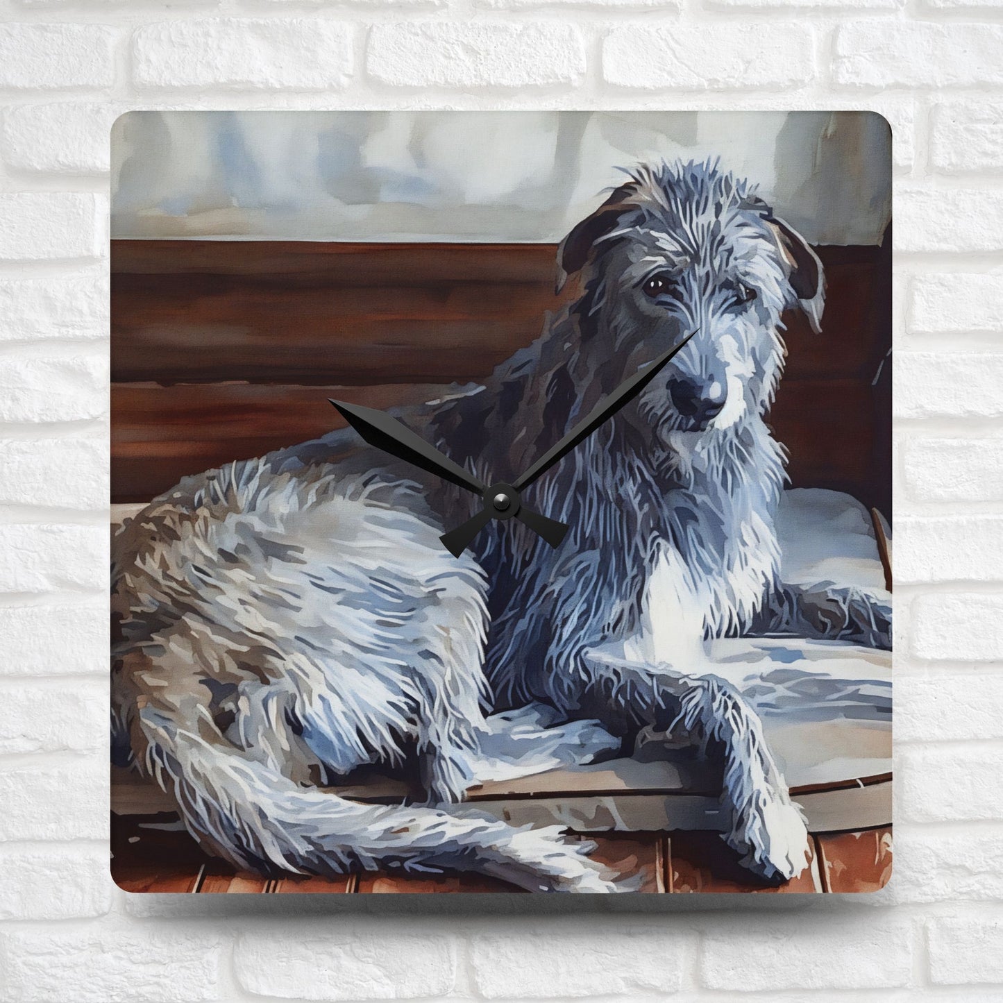 Pyrenean Shepherd Wall Clock – Cheerful Dog Lover Gift – Watercolor Pyrenean Shepherd Art